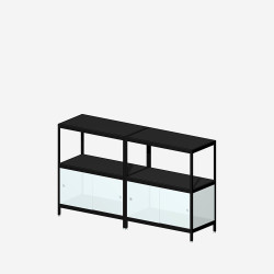 [2B22B/W] MIST 2B22B (99x160x42 cm) (Wit gemelamineerde MDF)