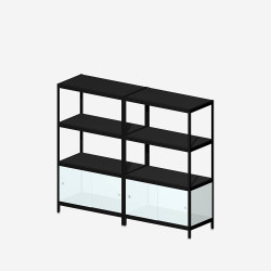 [3B22B/W] MIST 3B22B (140x160x42 cm) (Dos MDF blanc)