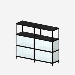 [3B23B/W] MIST 3B23B (140x160x42 cm) (Wit gemelamineerde MDF)