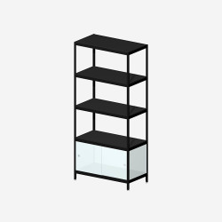 [4B12B/W] MIST 4B12B (181x80x42 cm) (Dos MDF blanc)