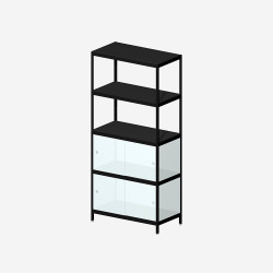 [4B13B/W] MIST 4B13B (181x80x42 cm) (Dos MDF blanc)
