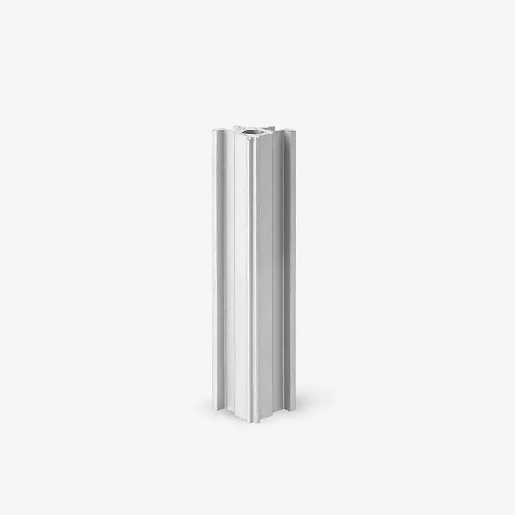 [TA-40] Pied fixe taraudé en alu gris (4 cm)