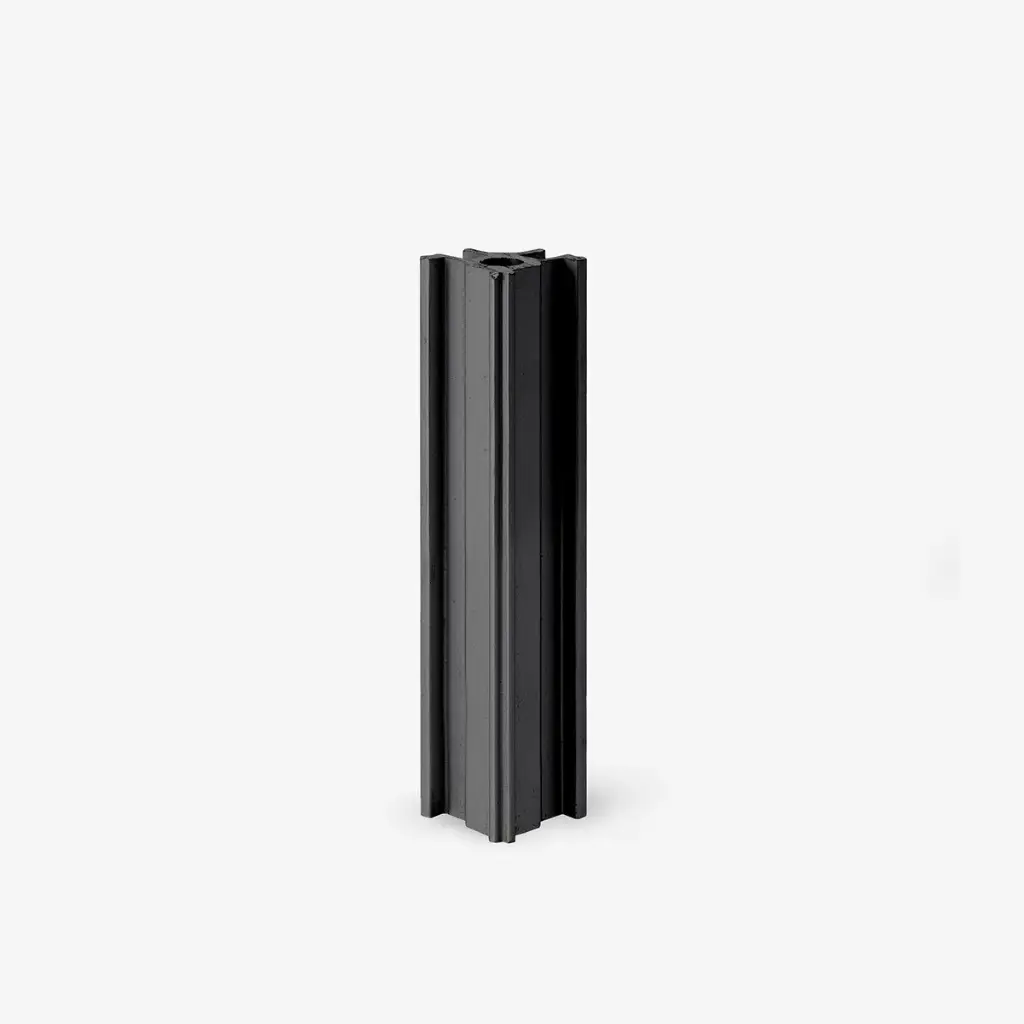[TN-40] Pied fixe taraudé en alu noir (4 cm)
