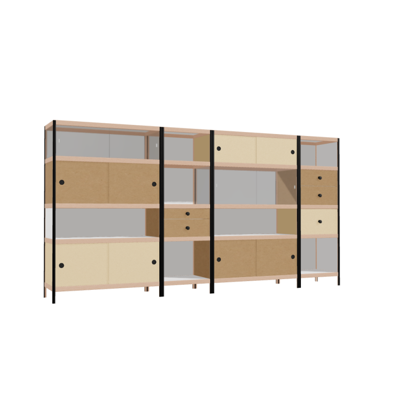 [f79694] Furniture (158x304x42 cm)