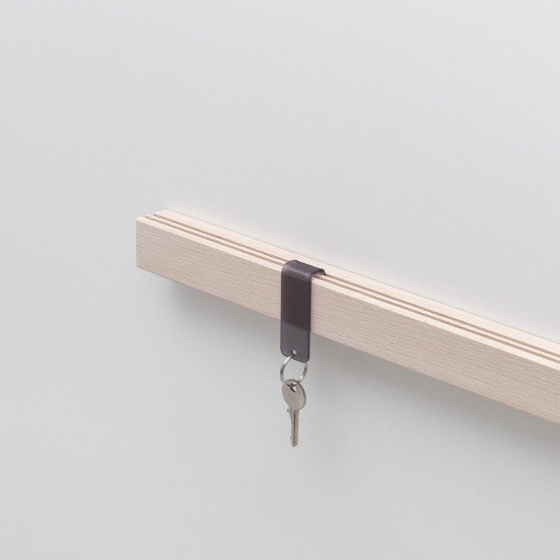 [P-C AT] TRACKS - Sleutelhanger / Anthraciet doorschijnend Acryl