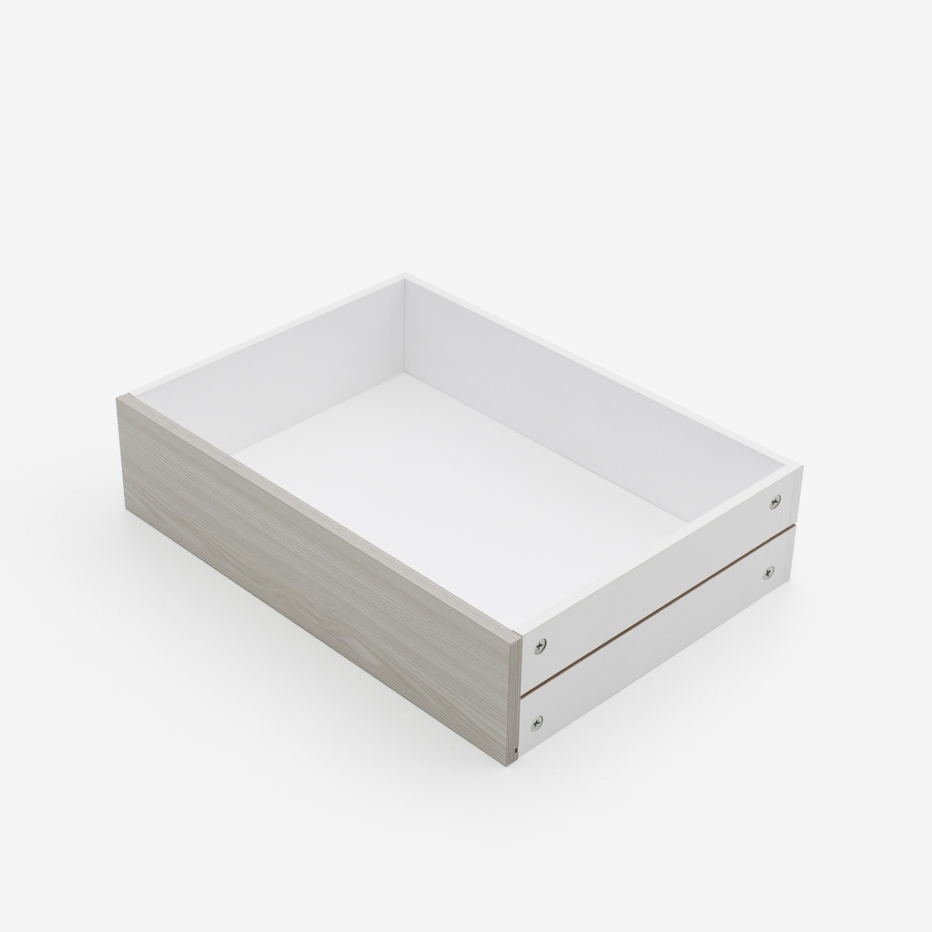 [ND10-3X[H5474]] White beech MDF drawer (10 cm, 32 cm, 32 cm)