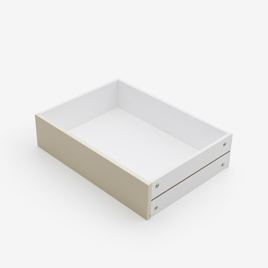 [ND10-3X[U4018]] Cream MDF drawer (10 cm, 32 cm, 32 cm)