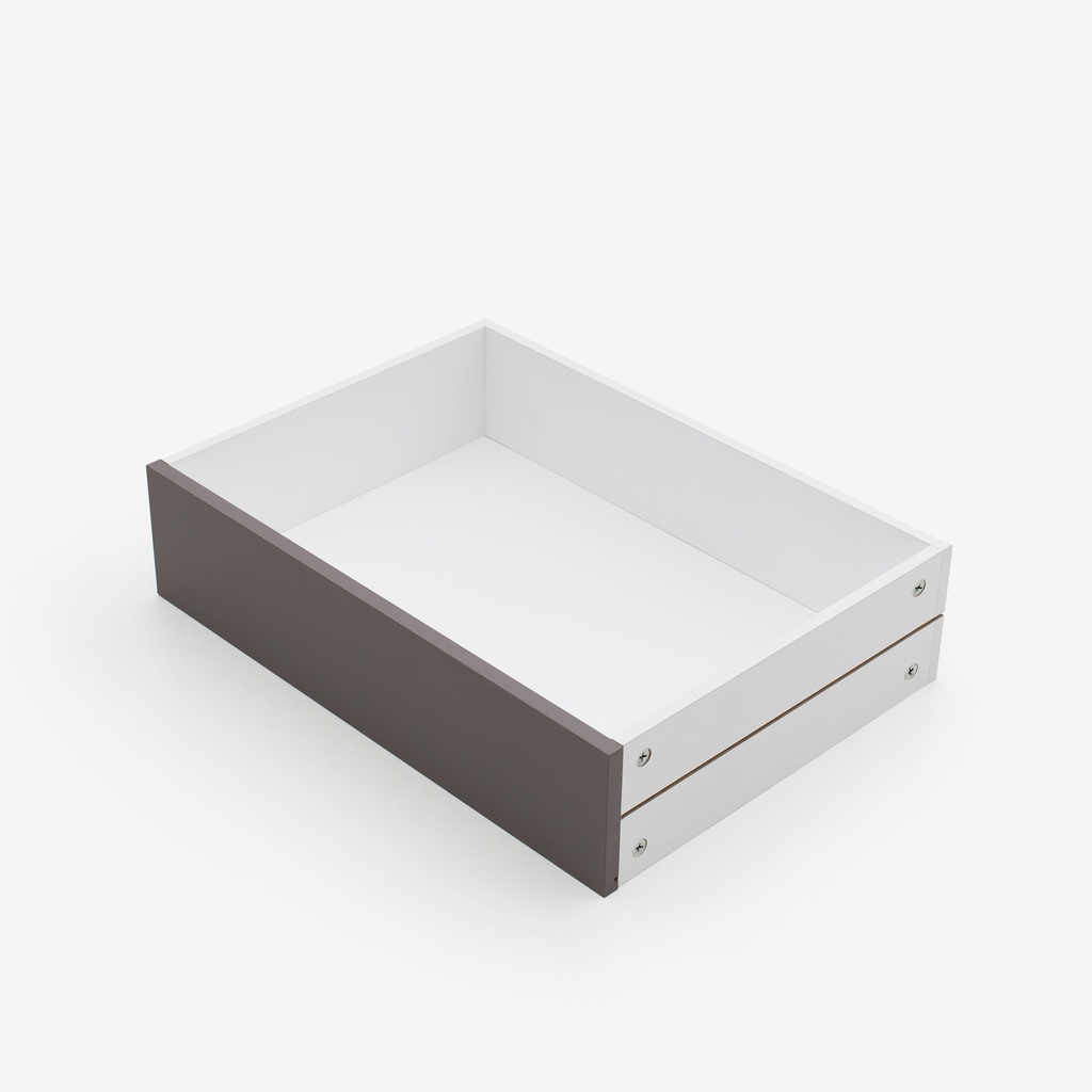 [ND10-3X[U730]] Tiroir en MDF Taupe (10 cm, 32 cm, 32 cm)
